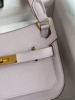 Hermes Jypsiere Mini Handmade Bag In Mauve Pale Evercolor Calfskin - Image 3