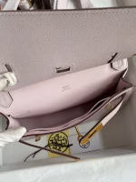 Hermes Jypsiere Mini Handmade Bag In Mauve Pale Evercolor Calfskin - Image 5