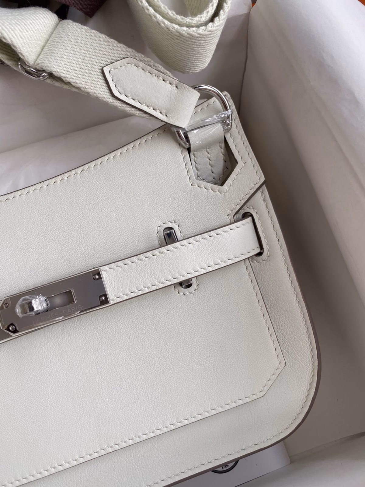 Hermes Jypsiere Mini Handmade Bag In Beton Swift Calfskin - Image 6