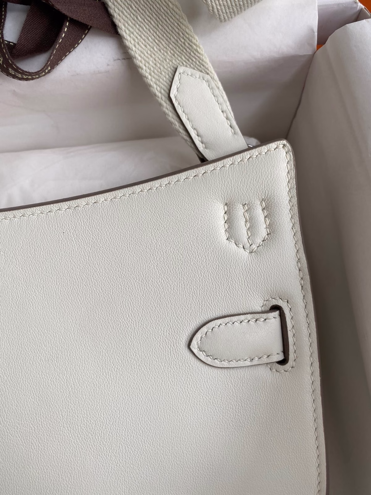 Hermes Jypsiere Mini Handmade Bag In Beton Swift Calfskin - Image 3