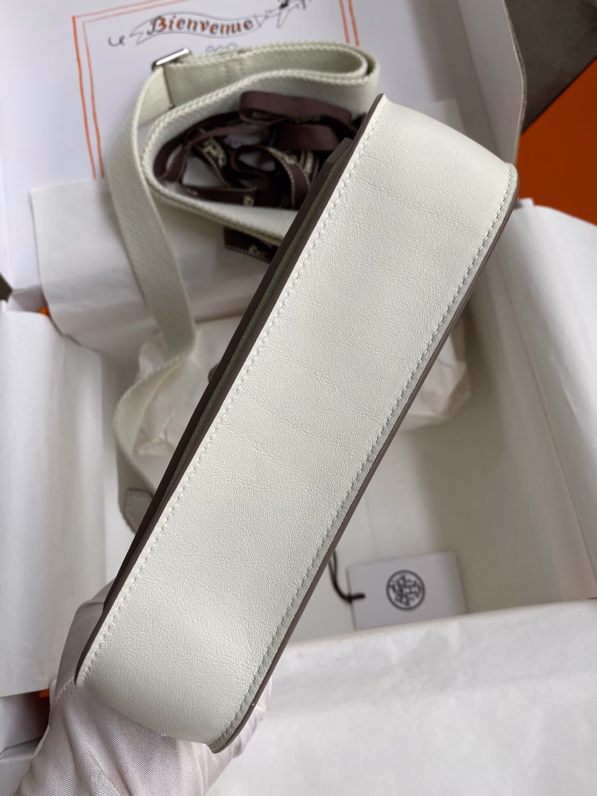 Hermes Jypsiere Mini Handmade Bag In Beton Swift Calfskin - Image 8