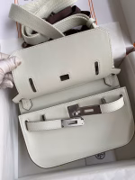 Hermes Jypsiere Mini Handmade Bag In Beton Swift Calfskin - Image 5