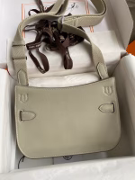 Hermes Jypsiere Mini Handmade Bag In Grey Swift Calfskin - Image 4