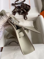 Hermes Jypsiere Mini Handmade Bag In Grey Swift Calfskin - Image 7