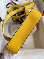 Hermes Jypsiere Mini Handmade Bag In Jaune Ambre Swift Calfskin - Image 3