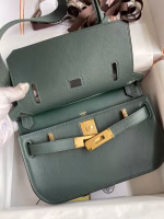 Hermes Jypsiere Mini Handmade Bag In Vert Rousseau Swift Calfskin - Image 4