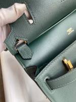 Hermes Jypsiere Mini Handmade Bag In Vert Rousseau Swift Calfskin - Image 8