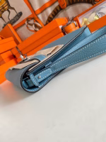 Hermes Kelly Depeches 25 Pouch in Blue Jean Epsom Calfskin - Image 5