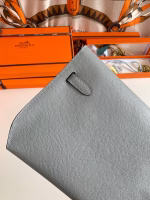 Hermes Kelly Depeches 25 Pouch in Blue Lin Epsom Calfskin - Image 5