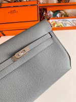 Hermes Kelly Depeches 25 Pouch in Blue Lin Epsom Calfskin - Image 2