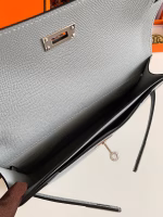 Hermes Kelly Depeches 25 Pouch in Blue Lin Epsom Calfskin - Image 8