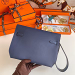 Hermes Kelly Depeches 25 Pouch in Blue Saphir Epsom Calfskin - Image 7