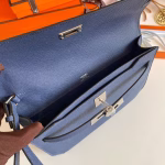 Hermes Kelly Depeches 25 Pouch in Blue Saphir Epsom Calfskin - Image 8
