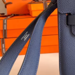 Hermes Kelly Depeches 25 Pouch in Blue Saphir Epsom Calfskin - Image 4