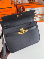 Hermes Kelly Depeches 25 Pouch in Black Epsom Calfskin - Image 3