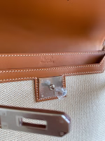 Hermes Kelly Depeches 25 Pouch in Ecru Toile - Image 5