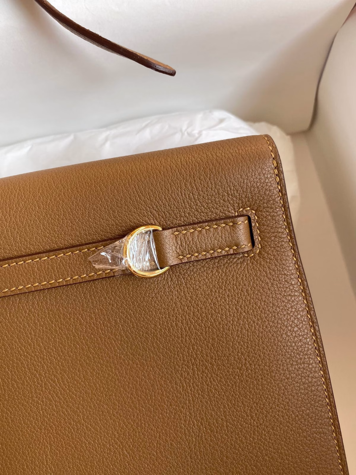 Hermes Kelly Danse II Bag In Beige de Weimar Evercolor Calfskin - Image 2