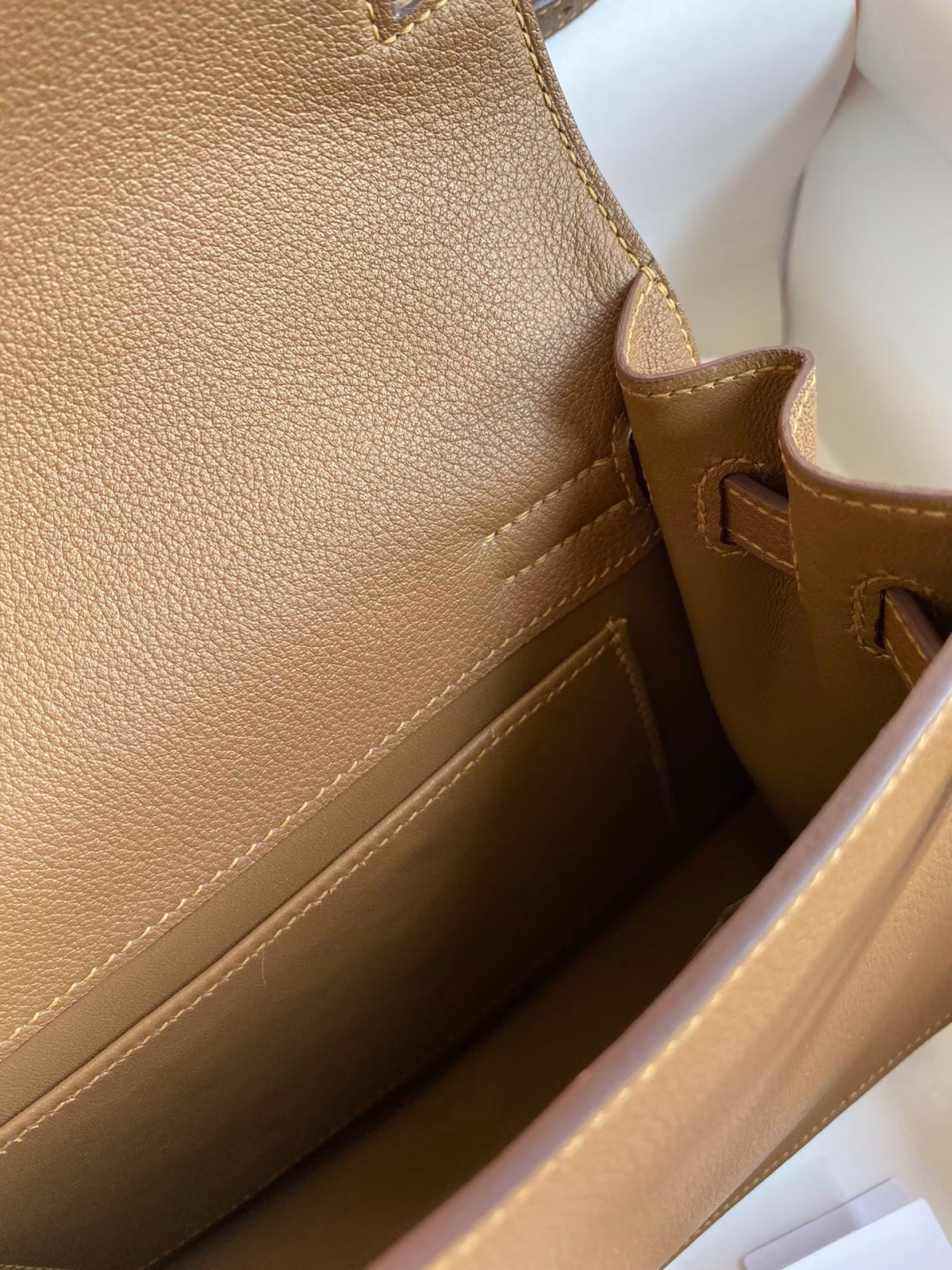 Hermes Kelly Danse II Bag In Beige de Weimar Evercolor Calfskin - Image 5