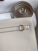 Hermes Kelly Danse II Handmade Bag In Craie Evercolor Calfskin - Image 7