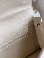 Hermes Kelly Danse II Handmade Bag In Craie Evercolor Calfskin - Image 5