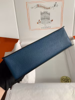Hermes Kelly Danse II Handmade Bag In Deep Blue Evercolor Calfskin - Image 8