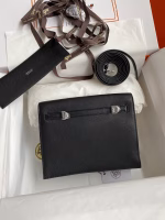 Hermes Kelly Danse II Handmade Bag In Black Evercolor Calfskin - Image 6
