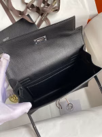 Hermes Kelly Danse II Handmade Bag In Black Evercolor Calfskin - Image 3