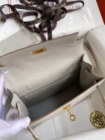 Hermes Kelly Danse II Handmade Bag In Pearl Grey Evercolor Calfskin - Image 4