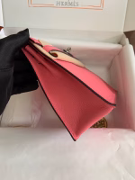 Hermes Kelly Danse II Handmade Bag In Rose Lipstick Evercolor Calfskin - Image 7