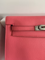 Hermes Kelly Danse II Handmade Bag In Rose Lipstick Evercolor Calfskin - Image 8