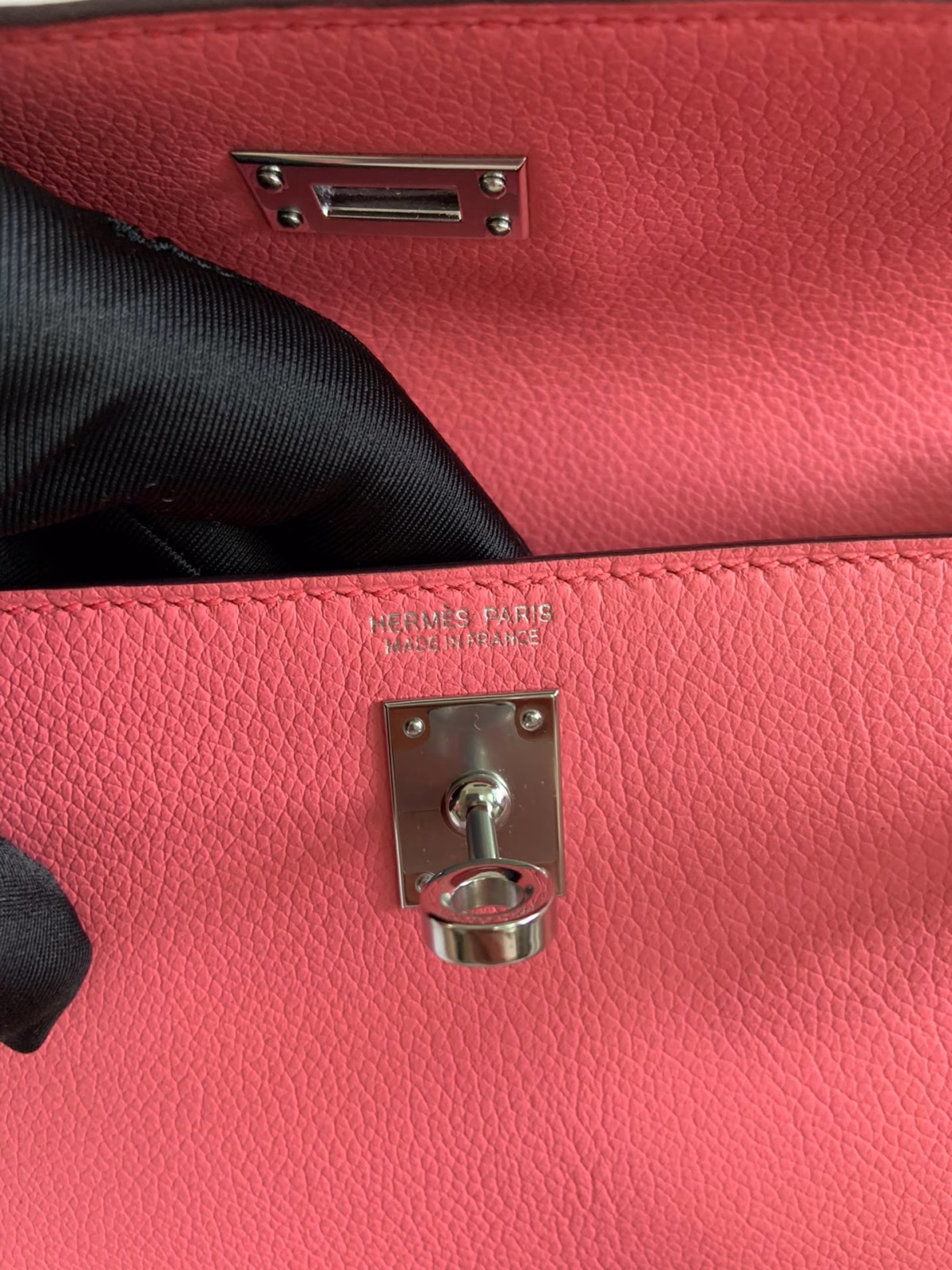 Hermes Kelly Danse II Handmade Bag In Rose Lipstick Evercolor Calfskin - Image 4