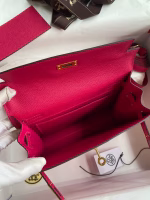 Hermes Kelly Danse II Bag In Rose Mexico Evercolor Calfskin - Image 5