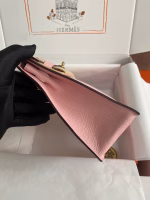 Hermes Kelly Danse II Handmade Bag In Rose Sakura Evercolor Calfskin - Image 7