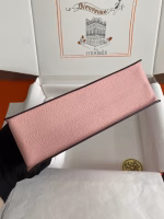 Hermes Kelly Danse II Handmade Bag In Rose Sakura Evercolor Calfskin - Image 8