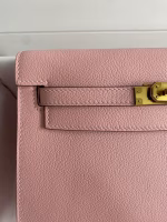Hermes Kelly Danse II Handmade Bag In Rose Sakura Evercolor Calfskin - Image 3