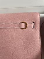 Hermes Kelly Danse II Handmade Bag In Rose Sakura Evercolor Calfskin - Image 4
