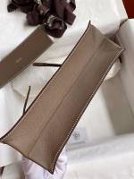 Hermes Kelly Danse II Handmade Bag In Taupe Evercolor Calfskin - Image 2