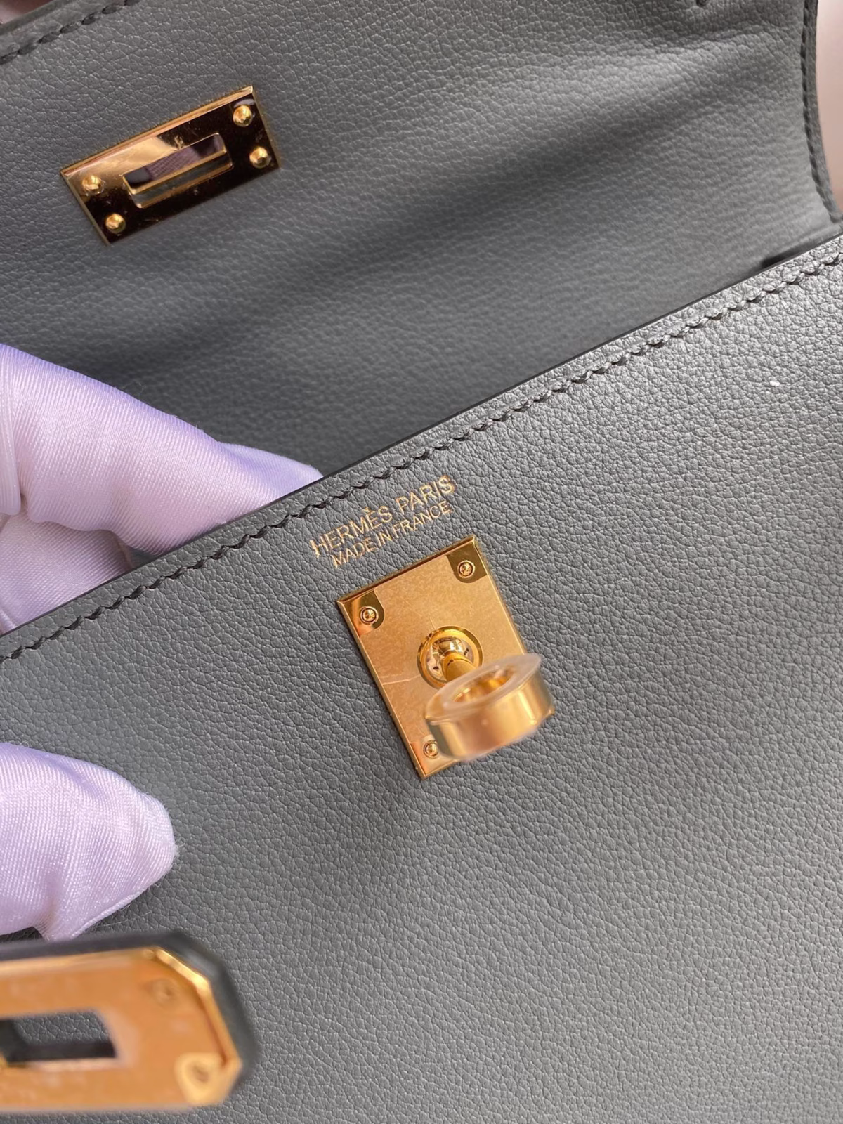 Hermes Kelly Danse II Bag In Vert Amande Evercolor Calfskin - Image 5