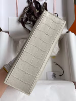 Hermes Kelly Pochette Handmade Bag In Beton Matte Alligator Leather - Image 9