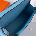 Hermes Kelly Pochette Handmade Bag In Blue du Nord Epsom Calfskin - Image 2
