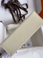 Hermes Kelly Pochette Handmade Bag In Craie Epsom Calfskin - Image 7