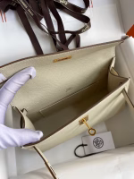 Hermes Kelly Pochette Handmade Bag In Craie Epsom Calfskin - Image 3