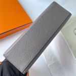 Hermes Kelly Pochette Handmade Bag In Etain Epsom Calfskin - Image 4