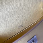 Hermes Kelly Pochette Handmade Bag In Jaune Poussin Epsom Calfskin - Image 5