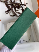 Hermes Kelly Pochette Handmade Bag In Malachite Epsom Calfskin - Image 7