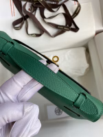 Hermes Kelly Pochette Handmade Bag In Malachite Epsom Calfskin - Image 2