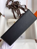 Hermes Kelly Pochette Handmade Bag In Black Epsom Calfskin - Image 7