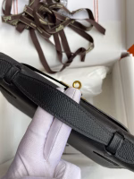 Hermes Kelly Pochette Handmade Bag In Black Epsom Calfskin - Image 2