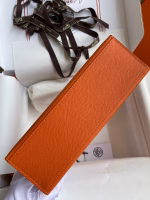 Hermes Kelly Pochette Handmade Bag In Orange Epsom Calfskin - Image 2