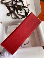Hermes Kelly Pochette Handmade Bag In Red Epsom Calfskin - Image 3